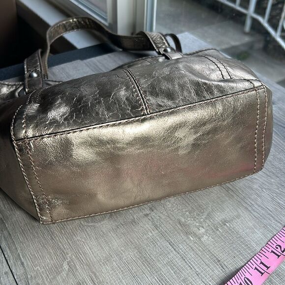 Fossil gold material bag tote purse - Picture 5 of 7